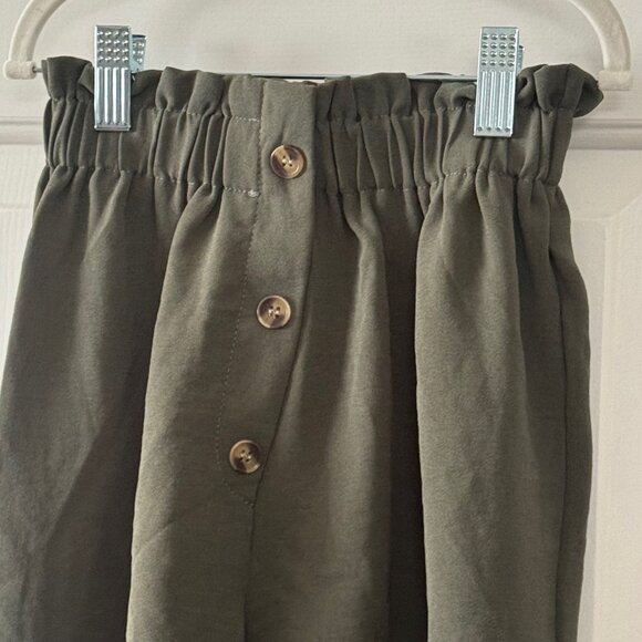 Moon and Stars Girls Olive Green Elastic Waist Shorts Size S Small 7-8 New - Picture 5 of 7